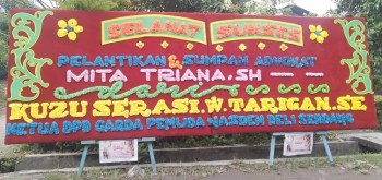 papan bunga Medan selamat sukses