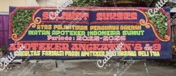 papan bunga Medan selamat dan sukses